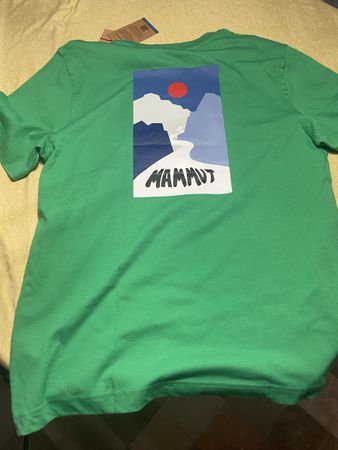 Maglietta Mammut verde tgL/XL—stampa paesaggio con etichet