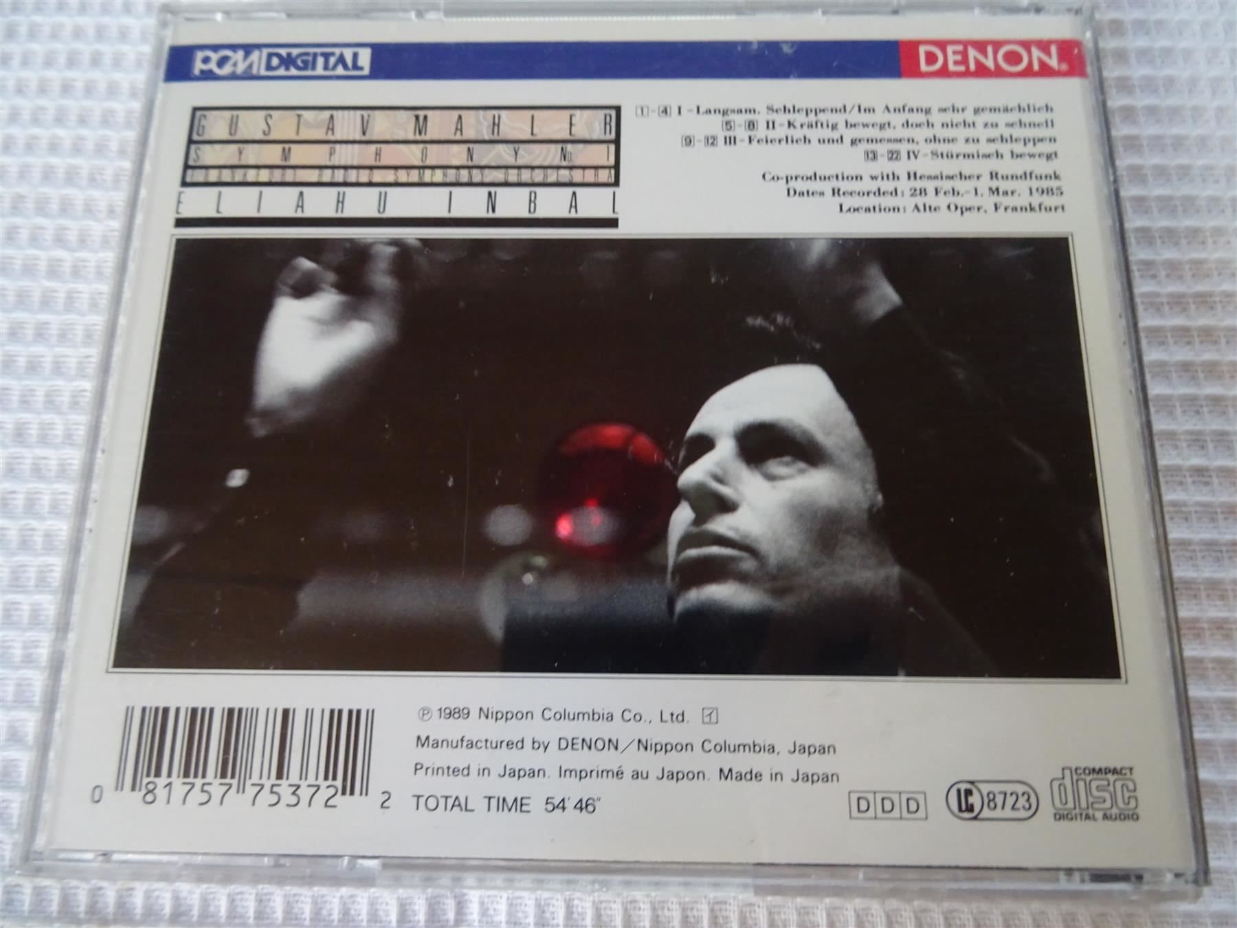 CD: Gustav Mahler, Sinfonie Nr.1 – Usato da Bilten venduto da Bora3 1