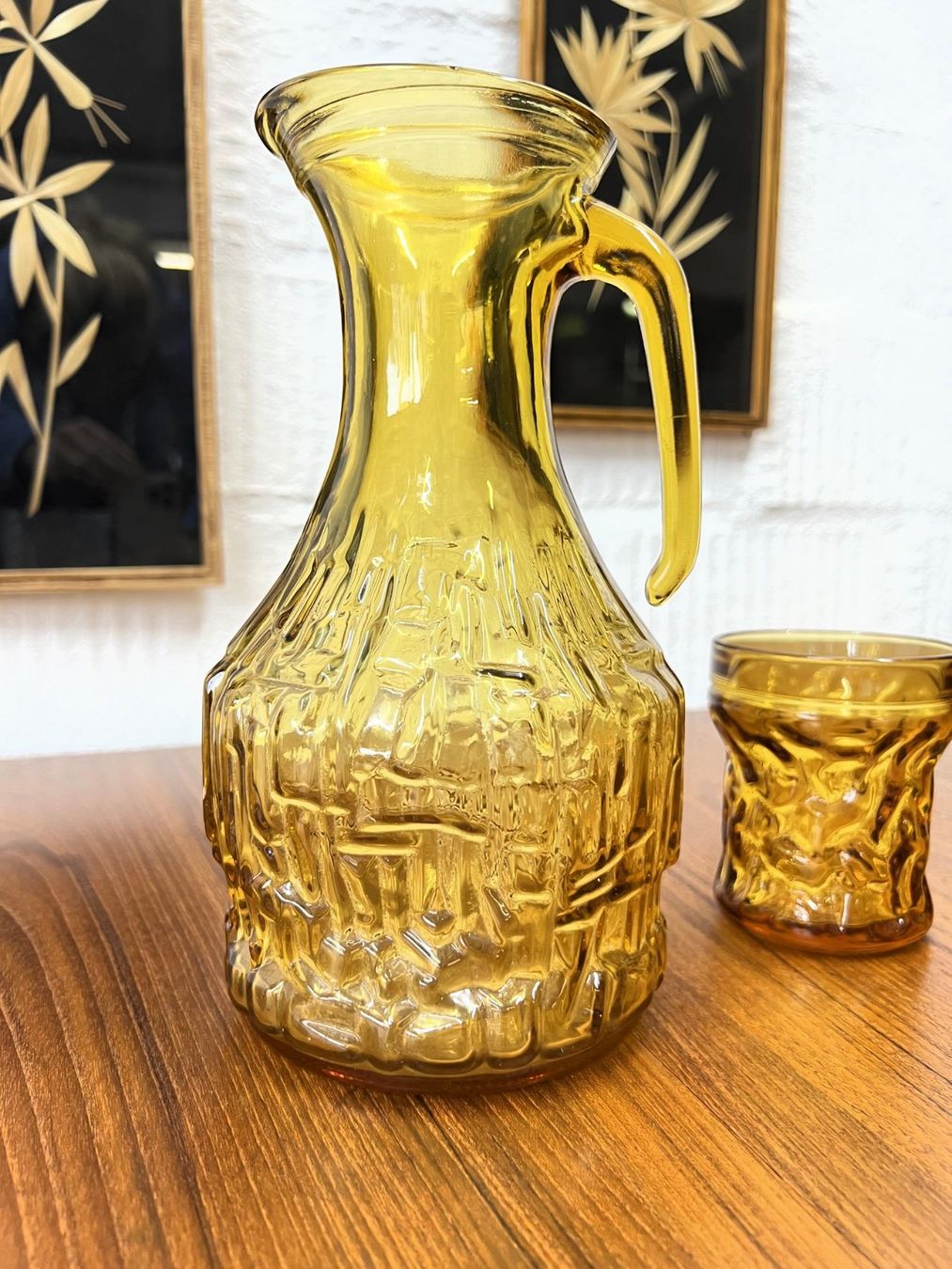 Caraffe: Vintage Wasserkrug - Eisglas – Usato da Walzenhausen venduto da stilvollwohnen 9