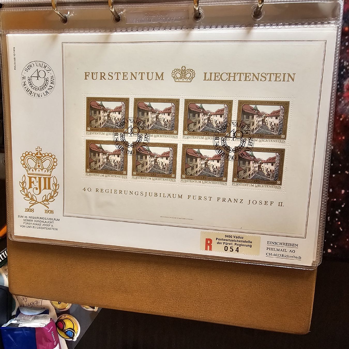 Alle Briefmarken: FÜRSTENTUM LIECHTENSTEIN R.FDC KL.BOGEN – Gebraucht aus Dintikon von bonita099