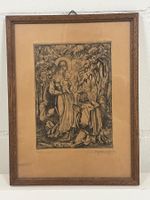 Originale Radierung, Lithografie, unsigniert, gerahmt.