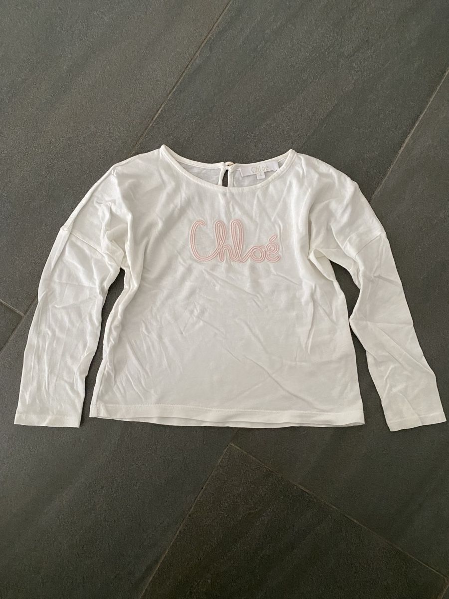 Chloé Camicette, T-shirt & Top: Manches longues Chloé blanc taille 4 ans – Usato da Grenchen venduto da O.r.i.g.