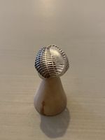 Vintage  Käfig gewölbter Ring Sterlingsilber 925