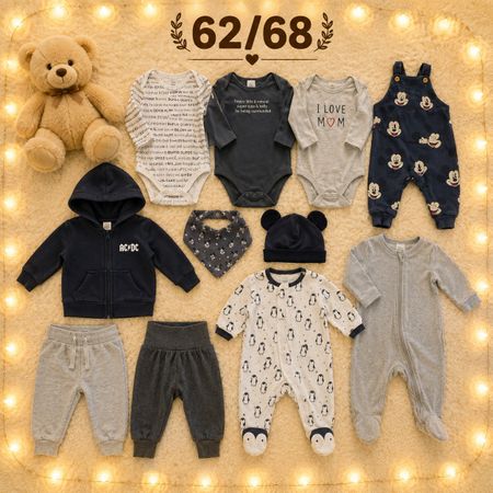 Babykleidung Set Grösse 62/68 grau neuwertig