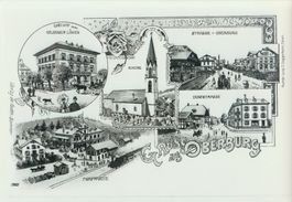 Gruss aus Oberburg -  (Lithoansicht um 1900,  keine AK!)