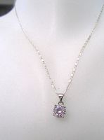 Schöne Silberkette 45 cm L, toller 2ct Zirkonia Anhänger