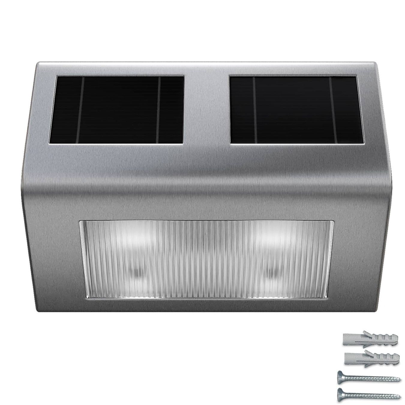 Dispositivi a energia solare: 4 LED Solar aus Edelstahl – Nuovo e nell'imballaggio originale da Winterthur venduto da aredo 2
