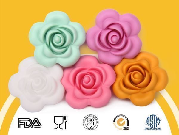 Perle (finte): Perlen Blume aus Silikon 40x15mm – Nuovo (secondo la descrizione) da Alpnachstad venduto da perlengaby 3