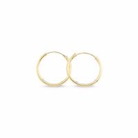 Ohrringe Creole 925 Silber gold Klassiker filigran 18mm