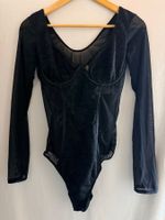 POUR MOI, Langarm-Body mit BH-Teil, Grösse 75C, Schwarz