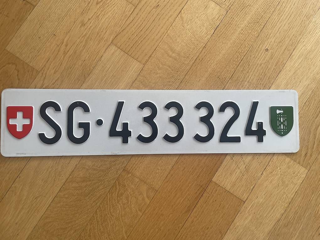 Insegne: Nummernschild SG – Usato da Siebnen venduto da SienaJoana