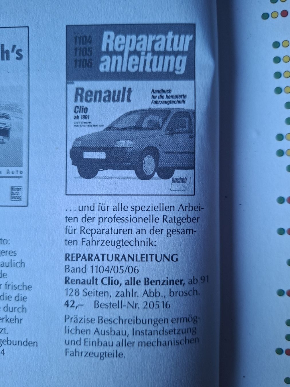 Libri: Renault Clio Buch – Usato da Schwanden Sigrisw venduto da cadieux71 2