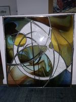 Buntglas Fenster F.Y. Dold 97 Glasbild 1997 Unikat