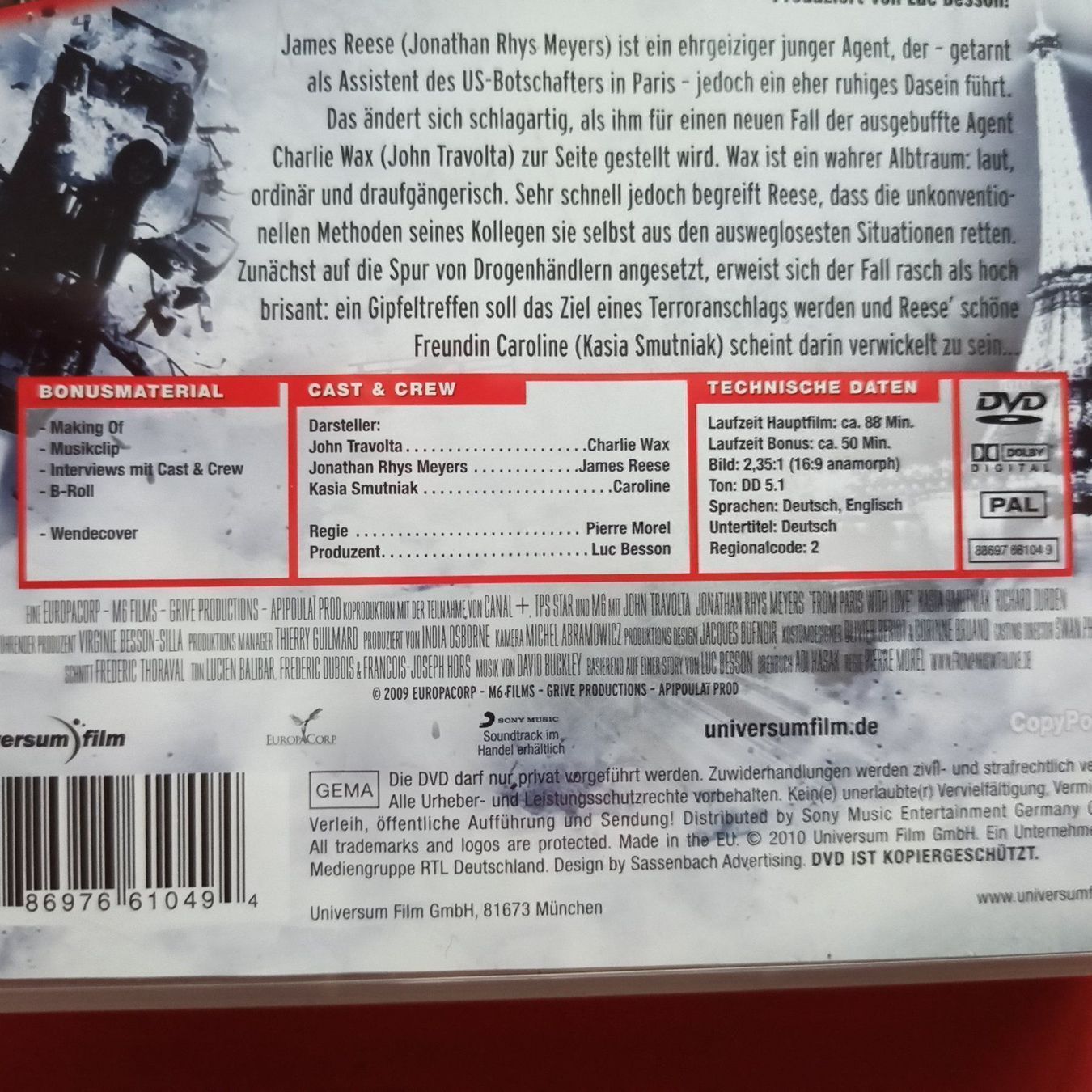 Tutti i DVDs: From Paris with Love – Usato da Dübendorf venduto da kb86_MOVIE 2