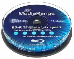 Mediarange MR495 Blu-ray Rohlinge Medien 4x BD-R 10er-Spind.