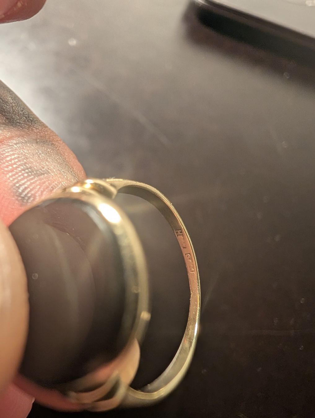 Anelli: Gold Ring with Black Stone, Size 18, Good Condition – Usato da Chur venduto da aur_s5mj 6