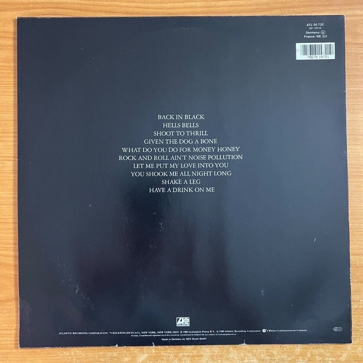 Schallplatten: AC/DC - Back In Black // EU Reissue - TOP – Gebraucht aus Gais von soundcave57 1