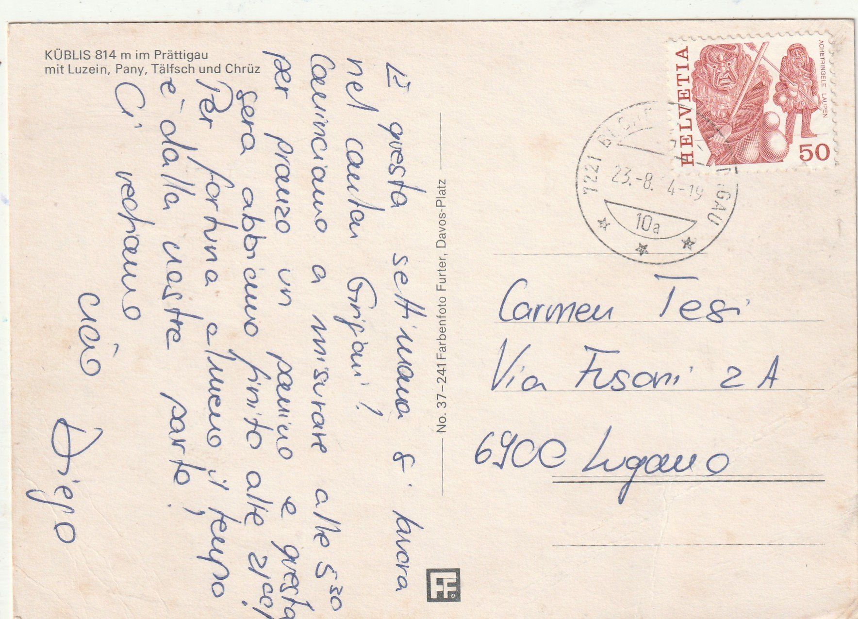 Cartes postales: Küblis im Prättigau – D'occasion à Lumbrein par made02 1