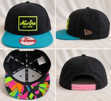 Casquette New Era 9FIFTY noire turquoise Snapback