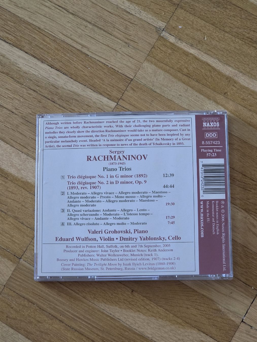 CD: CD: Rachmaninov Piano Trios – Usato da Aesch BL venduto da immon 1