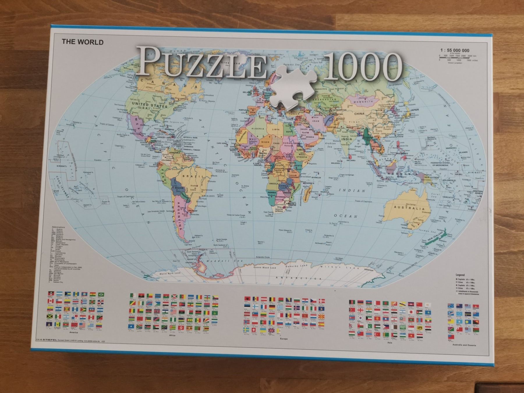 Puzzles: Puzzle / 1000 Teile / Weltkarte – Gebraucht aus Hergiswil NW von