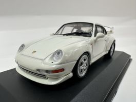 Porsche 911 GT3 (993) Street 1:43,weiss, Acrylbox,MINICHAMPS