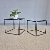 1970 er Metall Glas Coffee-Table ISOCELE Design Max Sauze