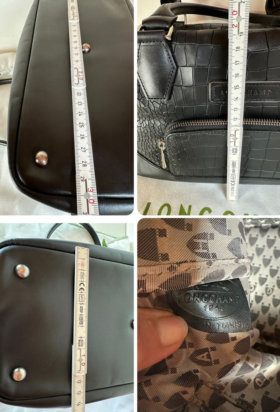 Longchamp Borse da donna: Longchamp Légende Croco Noir – Usato da Bernex venduto da euma1976 7