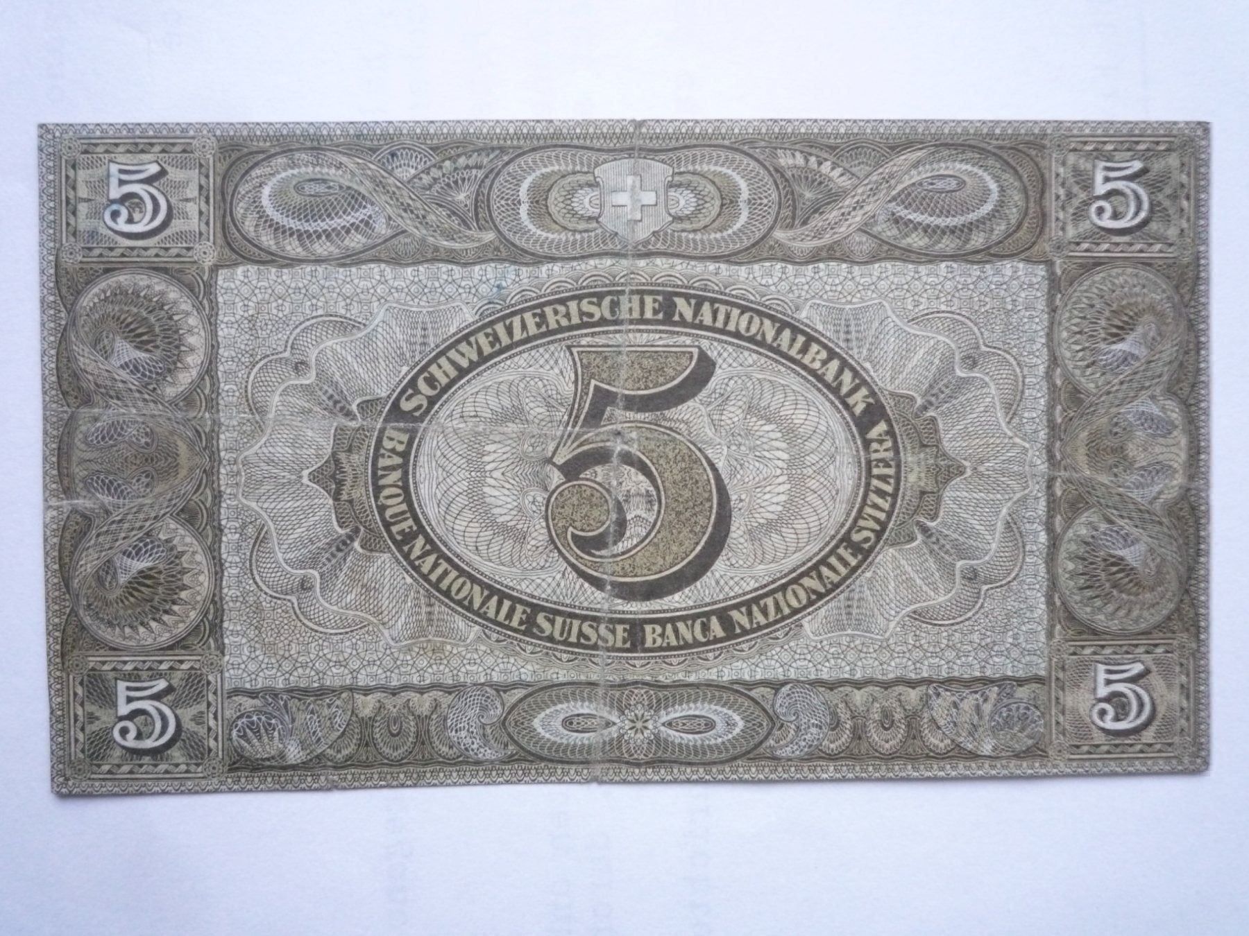 Banconote: 5 Franken Note, 20. Januar 1949 – Usato da Rafz venduto da Sonnenblume305 1