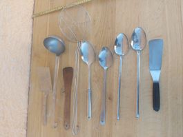 Kochlöffel Set, 9 teilig, Top Zustand, Gastro Auflösung