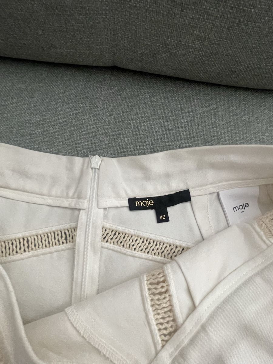 Maje Pantalons: Maje Damen Shorts Weiss/ Beige Groesse 40 – D'occasion à Cham par pri_9ktk 2