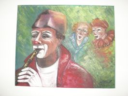 Bild mit Clowns Grösse 60x50cm