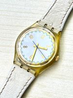 Swatch Uhr weiss/goldfarben,Sommer-Look!