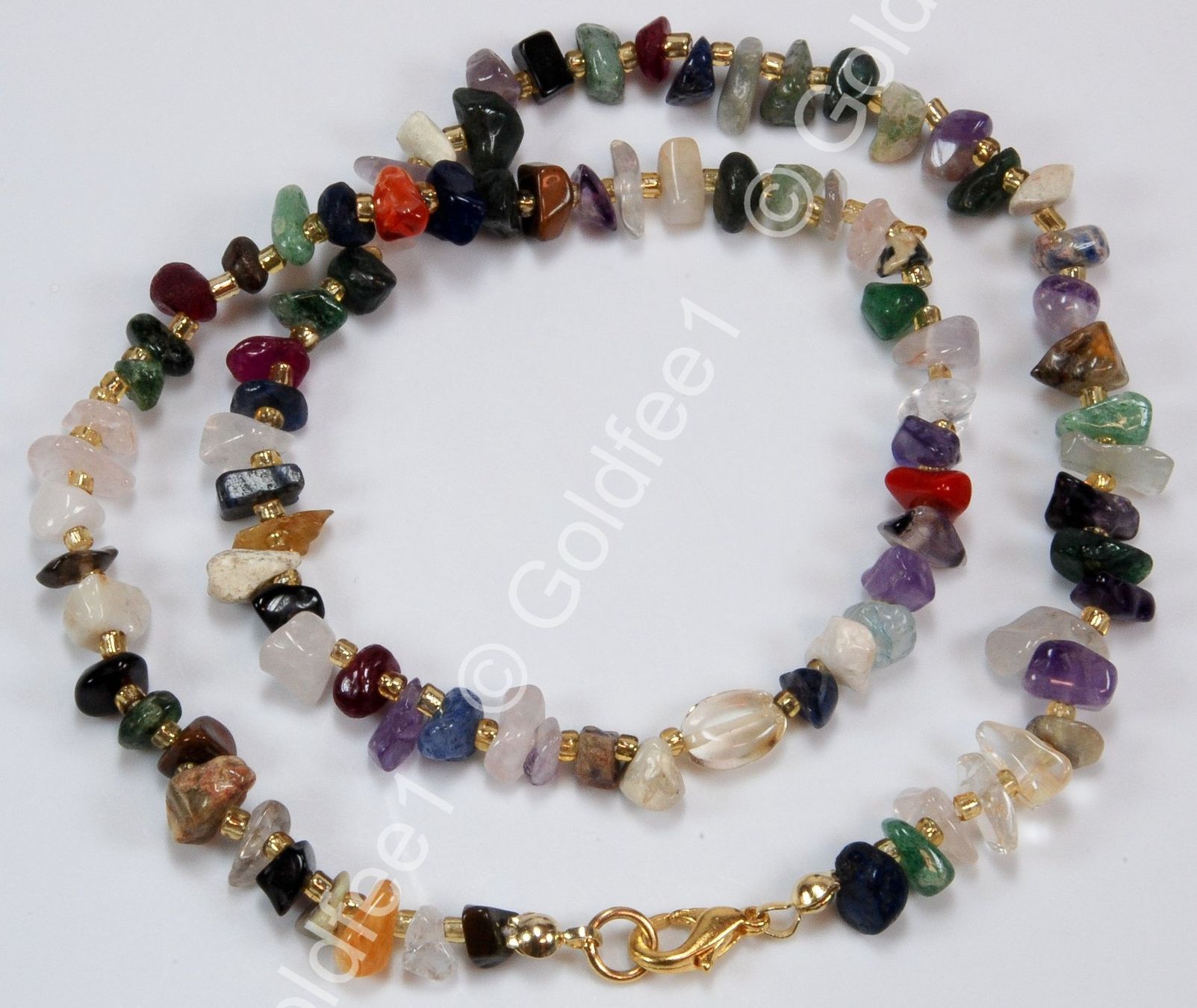 Ketten: Multicolor Edelsteinkette ca. 44.5cm – Neu und originalverpackt aus Oberglatt ZH von Goldfee1 2