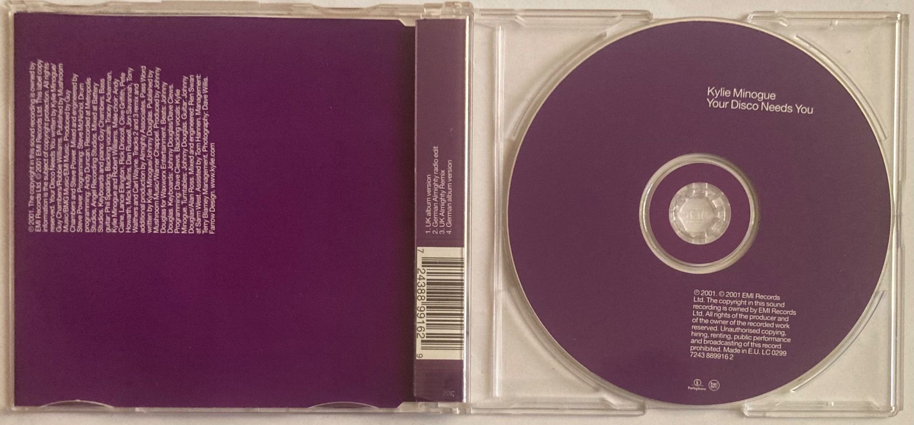 CD: KYLIE MINOGUE - YOUR DISCO NEEDS YOU – Usato da Poliez-Pittet venduto da Newtown-Records 1