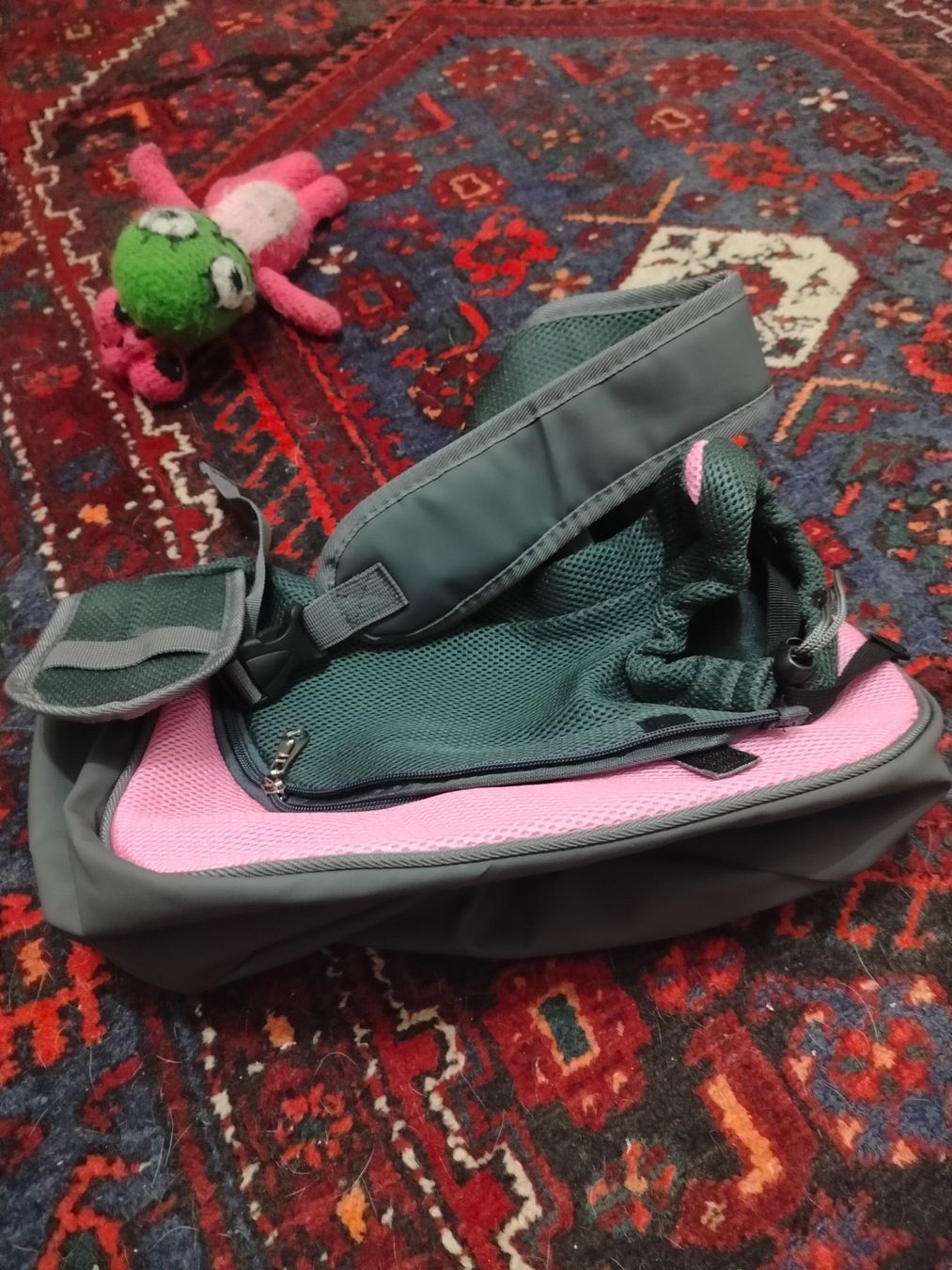 Sonstige Kleidung & Accessoires: Marsupio per cani piccolo rosa e grigio ottimo stato – Gebraucht aus Chiasso von Sasy2001 1