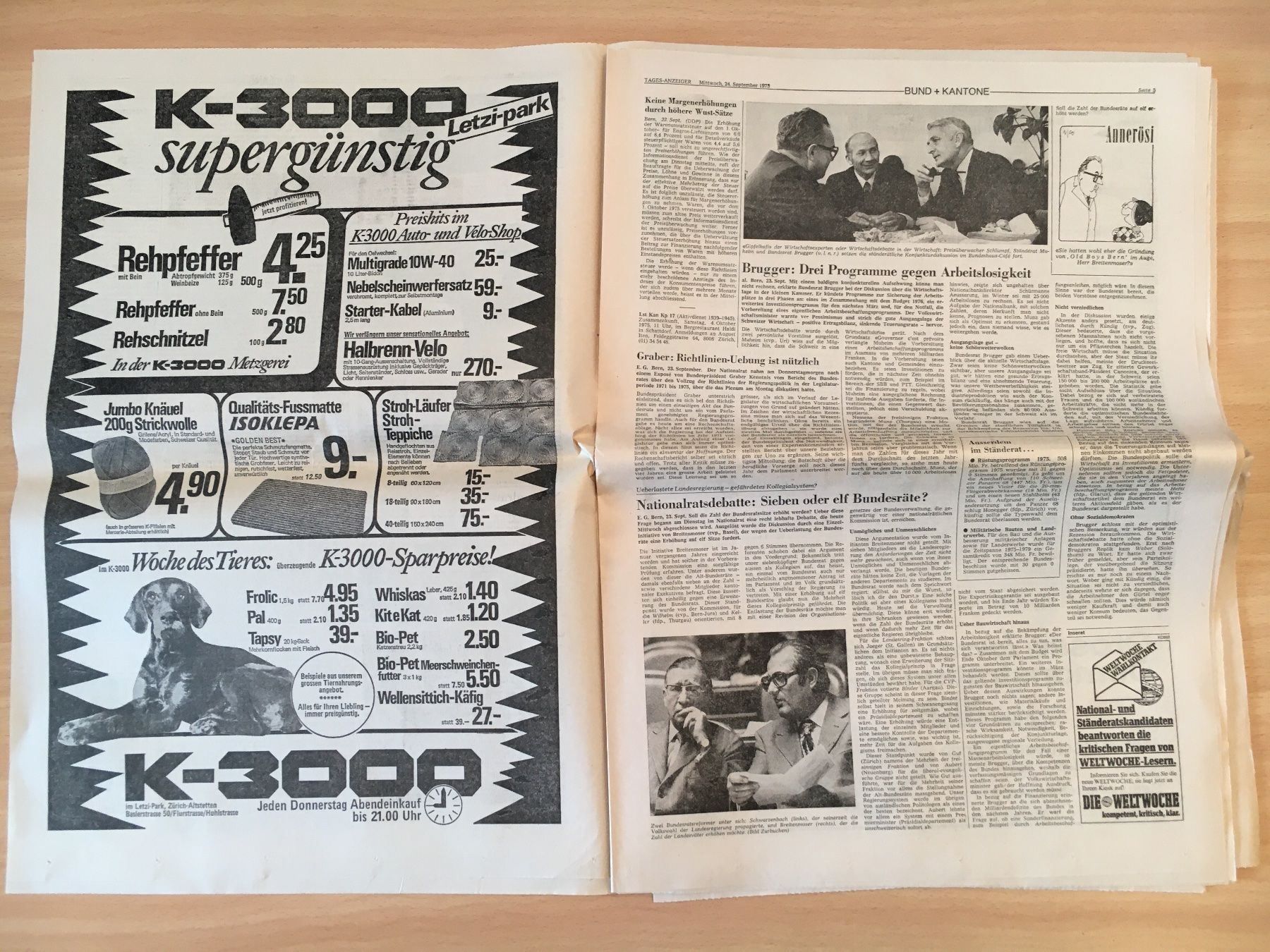 Zeitschriften & Magazine: Tagesanzeiger vom 24. September 1975 – Gebraucht aus Luzern von Jiggy_8898 2