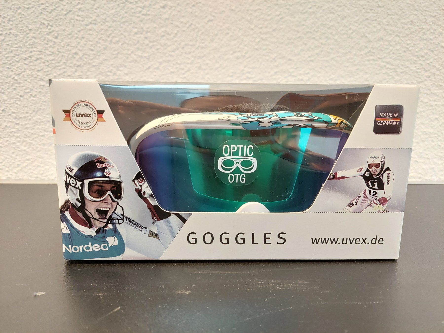 Uvex Occhiali & Lenti: Neu - UVEX - Skibrille - white / green mat – Nuovo e nell'imballaggio originale da Dagmersellen venduto da Jarsetz_Restposten