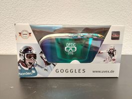 Neu - UVEX - Skibrille - white / green mat
