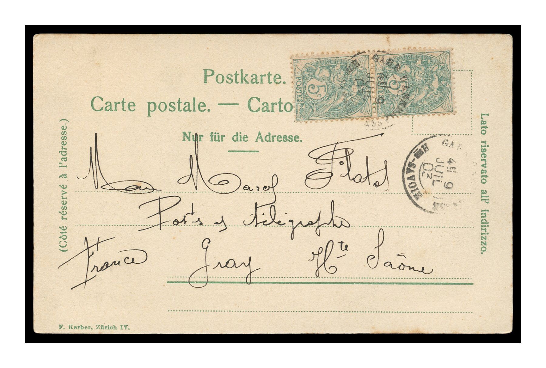 Cartoline postali: GENÈVE -1903 "Musée Ariana" Mausolée – Usato da Onex venduto da gonsla01 1