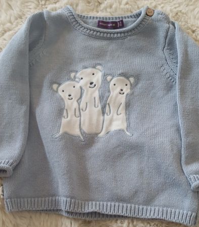 Sergent Major Baby Strickpullover mit Bären, Grösse 86