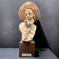 LUIGI PAOLETTI buste d'homme sculpté en terre cuite