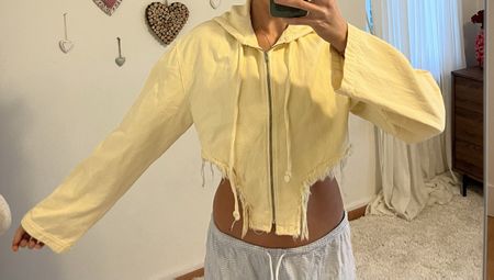 Zara Crop Jacke, XS, Gelb, Top Zustand für den Frühling!