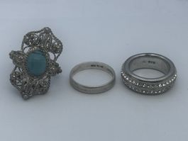 3 Silber ringe