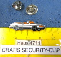 SAAB 900 TURBO CABRIOLET WEISS AUTO PIN ENAMEL