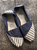 Arandu Espadrilles Stoffschuhe blau gestreift Grösse 39
