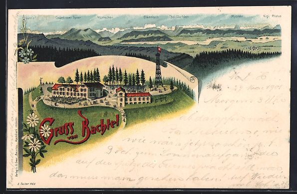 Cartes postales: Litho Hinwil, Gruss vom Bachtel und Berg – D'occasion à Berlin par bartko-reher