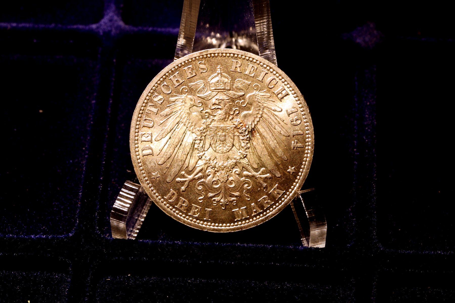 Tutti le monete: 3 Mark Silbermünze Preussen 1914 – Usato da Wetzikon ZH venduto da Scipio80 1