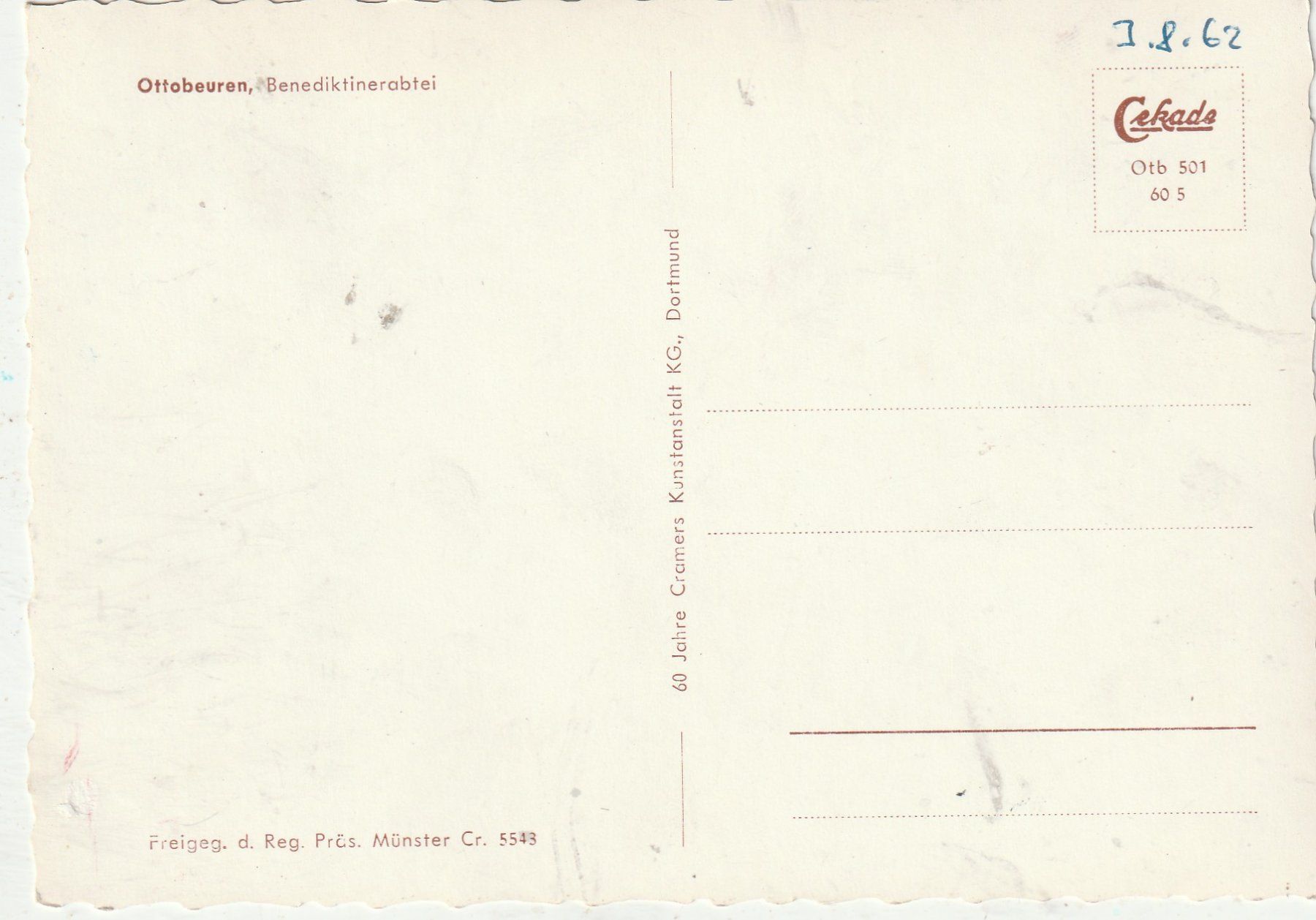 Cartes postales: Ottobeuren Benediktiner Abtei – D'occasion à Lumbrein par made02 1