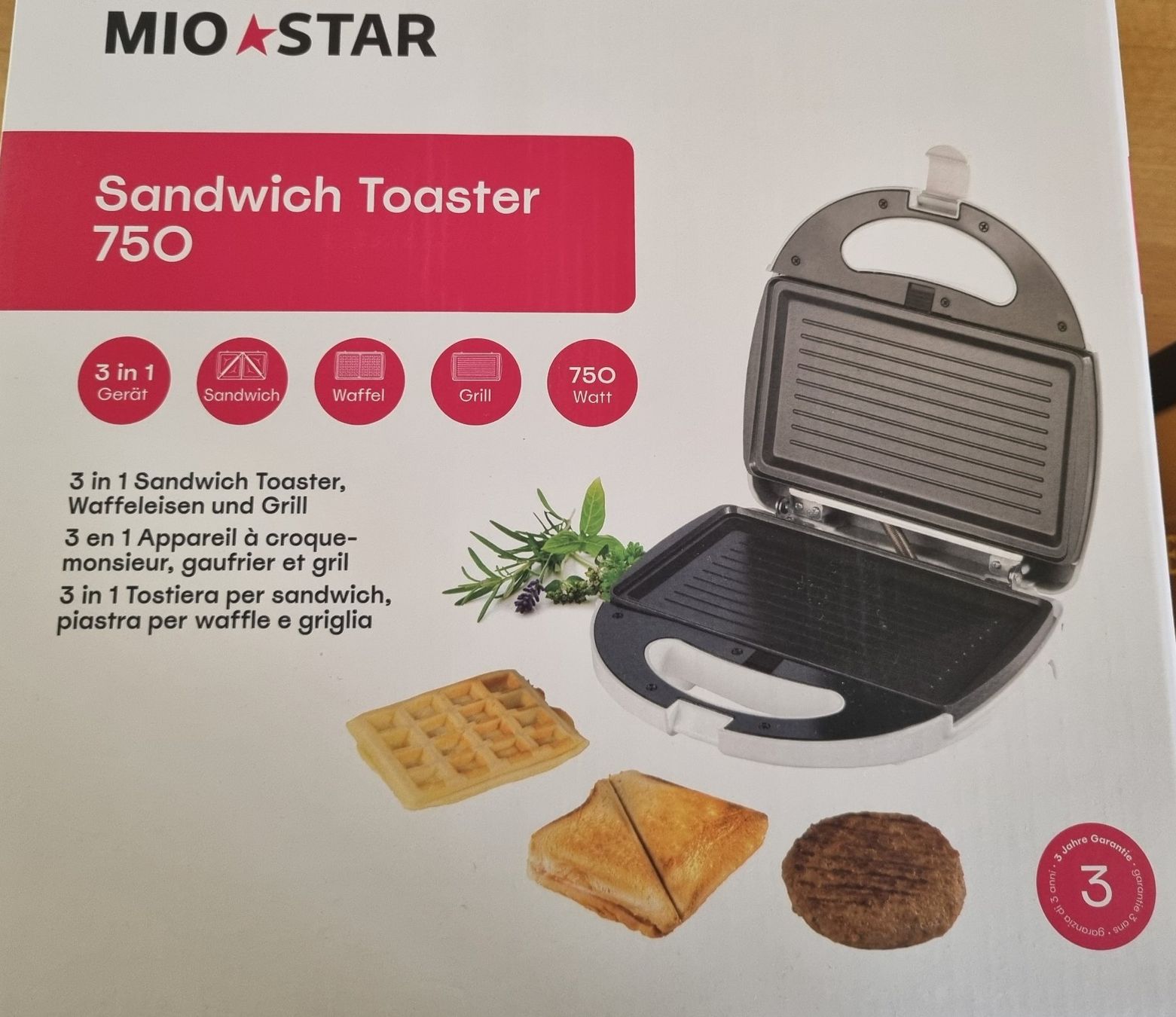 Mio Star Elettrodomestici da cucina: Sandwich Toaster – Nuovo e nell'imballaggio originale da Richterswil venduto da Brotbackmaschine